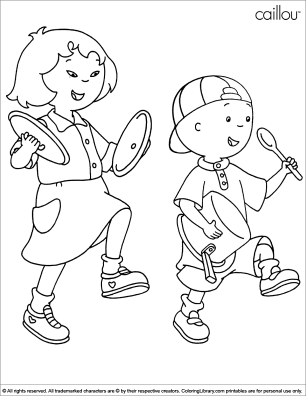 Plansa de colorat cu Caillou 9 89